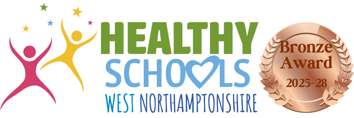 The badge to show we have acheived the healthy schools award in Northamptonshire. 