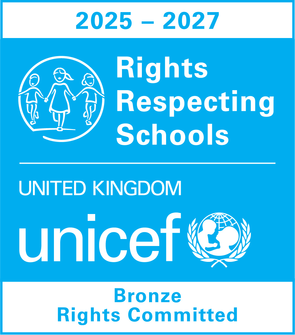 The logo to show we have achieved the Bronze Award for Rights Respecting Schools. 