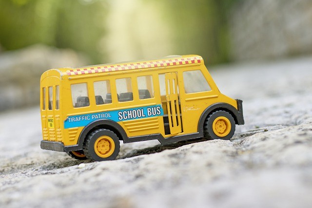 Picture of yellow toy school bus
