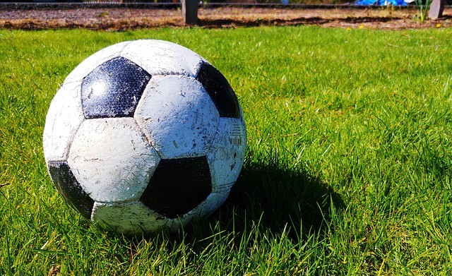 Picture of a football on a field
