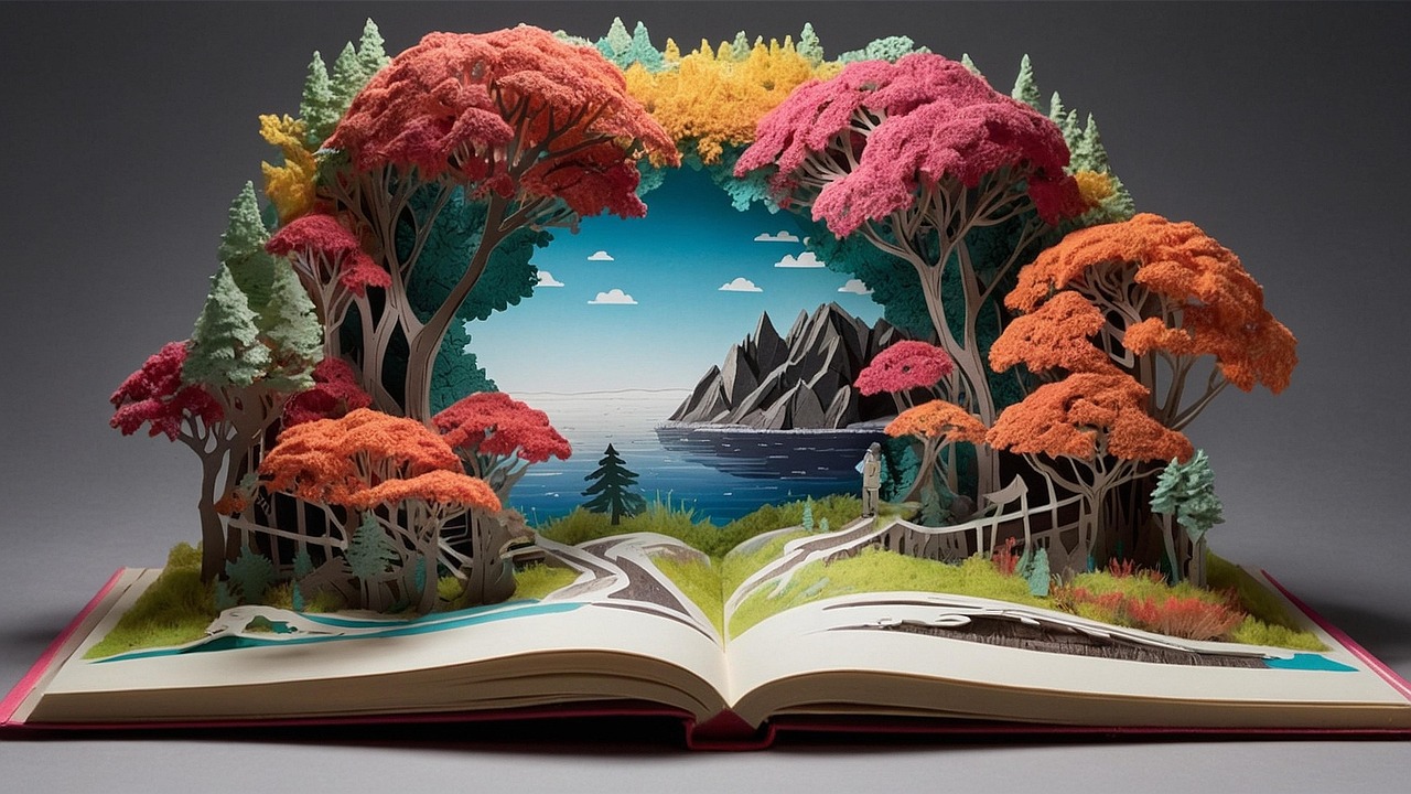 An image to show how books bring a story to life