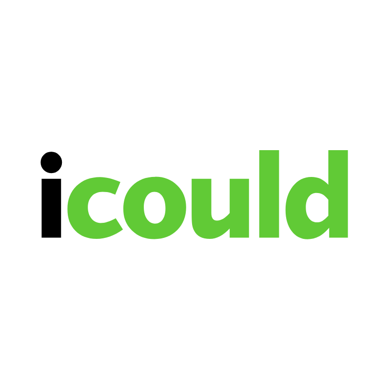 Logo displaying the word 'icould' with 'i' in black and 'could' in green.
