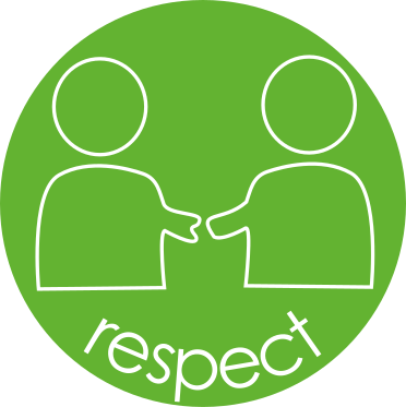 The logo for the value of Respect.