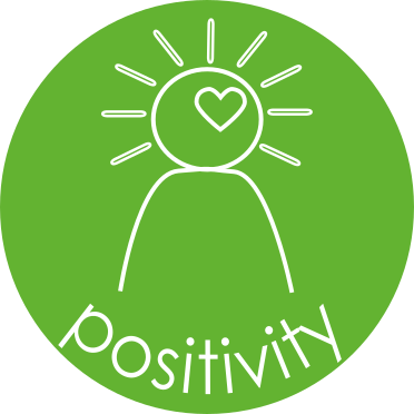 The logo for the value of Positivity. 